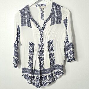 Pale Sky Boho Top Small